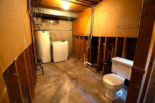 6202 Piping Rock Rd, Madison, WI 53711 - unfinished basement with water heater and washer / dryer