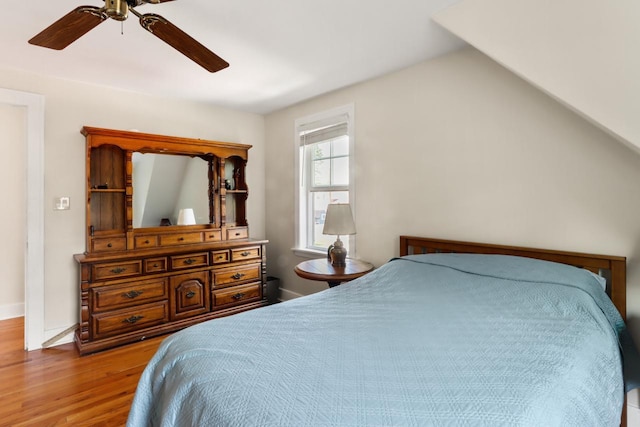 1133 Racine St, Delavan, WI 53115 - bedroom featuring wood finished floors and a ceiling fan