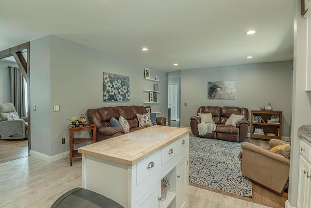 3472 Hickory Hill Rd, Verona, WI 53593 - living room featuring light wood finished floors and recessed lighting