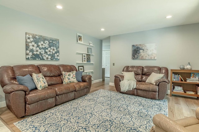 3472 Hickory Hill Rd, Verona, WI 53593 - living area featuring wood finished floors and recessed lighting