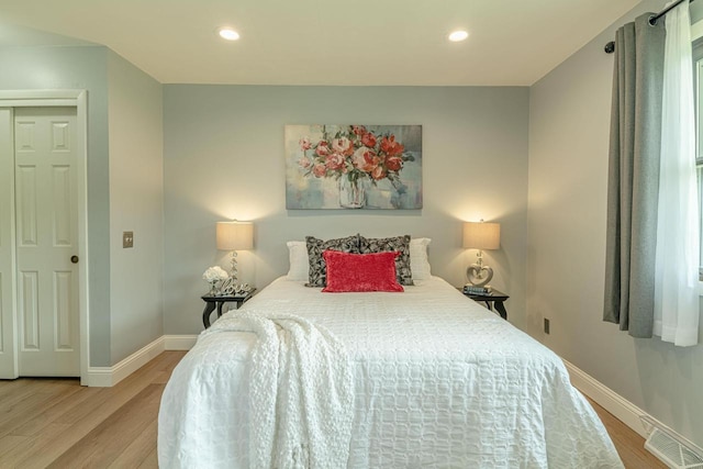 3472 Hickory Hill Rd, Verona, WI 53593 - bedroom featuring wood finished floors and recessed lighting