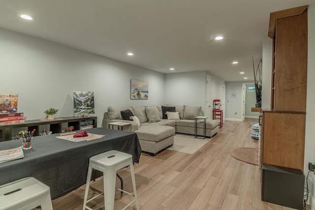 3472 Hickory Hill Rd, Verona, WI 53593 - living room featuring light wood finished floors and recessed lighting
