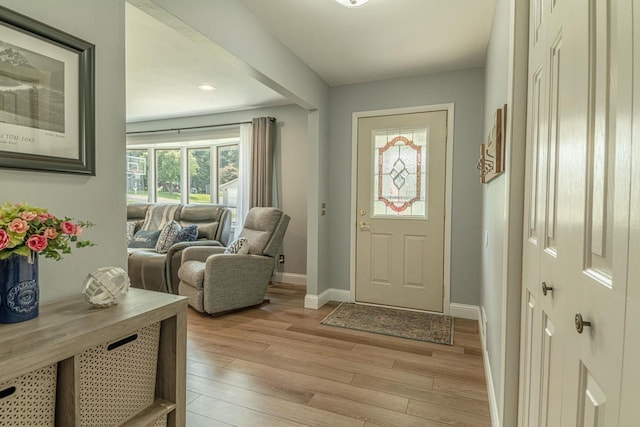 3472 Hickory Hill Rd, Verona, WI 53593 - foyer featuring light wood-type flooring and recessed lighting
