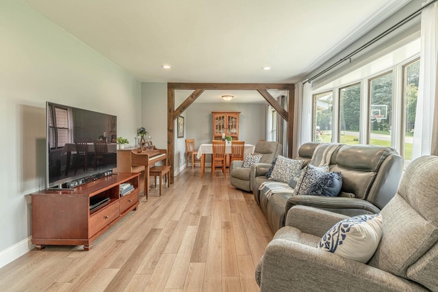 3472 Hickory Hill Rd, Verona, WI 53593 - living room featuring recessed lighting and light wood-style floors