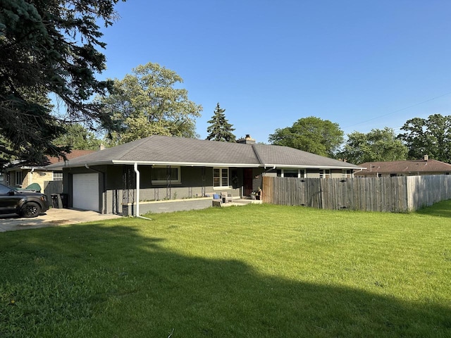 3351 W Vogel Ave, Greenfield, WI 53221 - single story home with an attached garage, a chimney, and concrete driveway