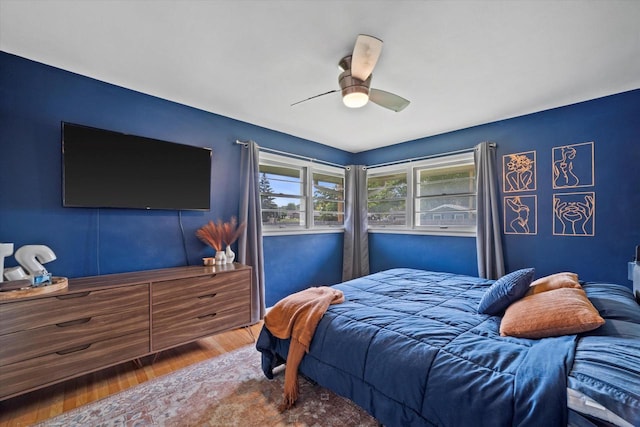 3351 W Vogel Ave, Greenfield, WI 53221 - bedroom with wood finished floors and ceiling fan