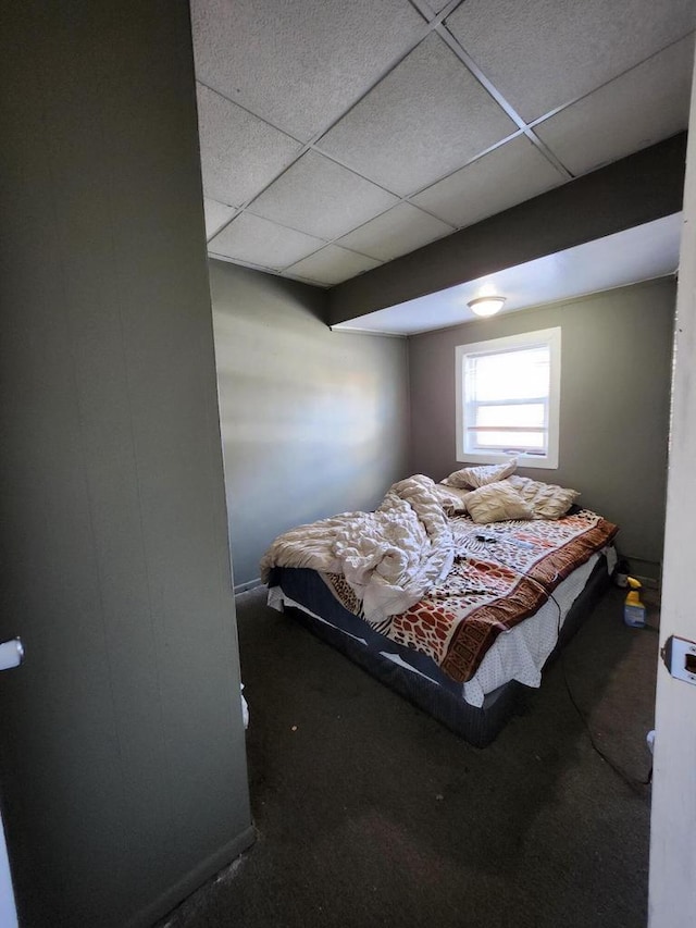 1535 W Lincoln Ave, Milwaukee, WI 53215 - carpeted bedroom featuring a drop ceiling