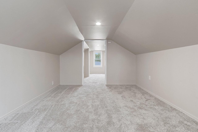 2717 13th St, Two Rivers, WI 54241 - additional living space featuring light colored carpet and lofted ceiling