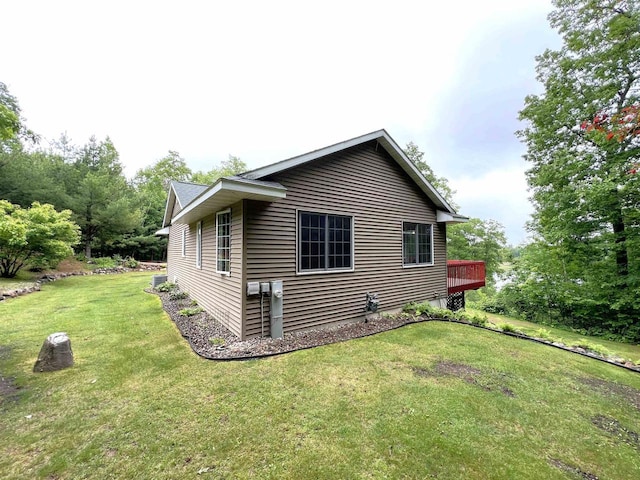 2783 High Peak Rd, Rhinelander, WI 54501 - view of home's exterior featuring a yard