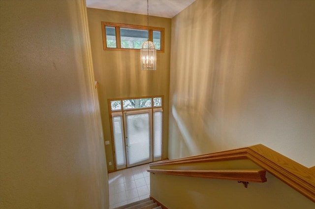 3 Deer Point Trl, Madison, WI 53719 - tiled foyer featuring a chandelier and plenty of natural light