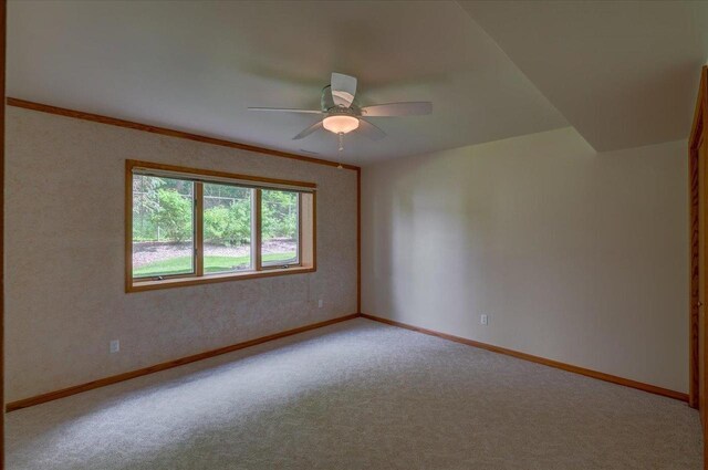 3 Deer Point Trl, Madison, WI 53719 - carpeted empty room with ceiling fan and crown molding