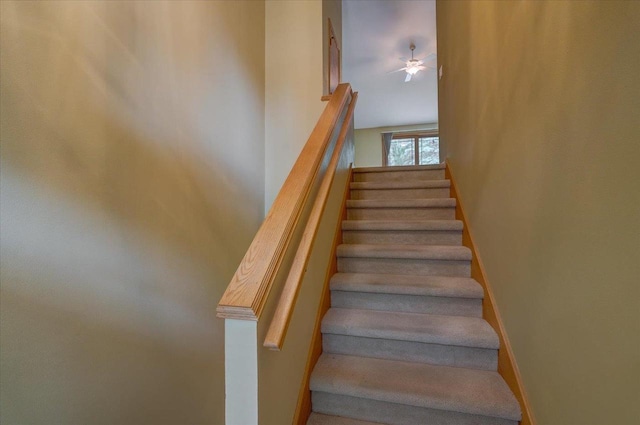 3 Deer Point Trl, Madison, WI 53719 - stairway with ceiling fan