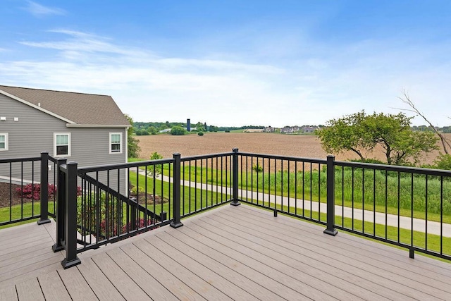 1386 Overlook Cir, Hartland, WI 53029 - deck featuring a view of rural / pastoral area