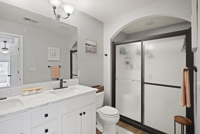 3223 55th Ct Unit 65, Kenosha, WI 53144 - full bathroom featuring a stall shower and double vanity