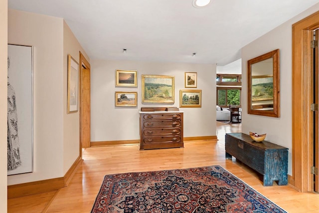 1225 W Cedar St, Appleton, WI 54914 - hallway with light wood-style flooring and baseboards