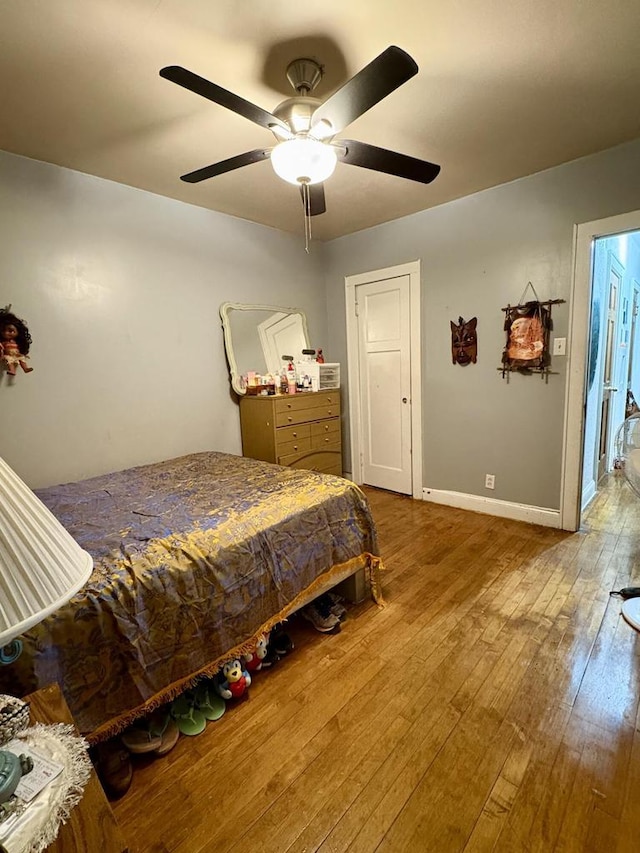4110 N 7th St, Milwaukee, WI 53209 - bedroom featuring hardwood / wood-style floors and a ceiling fan