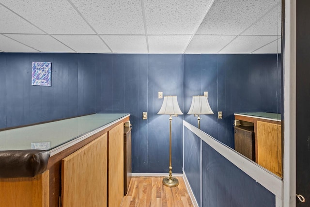 931 W Lindbergh St, Appleton, WI 54914 - miscellaneous room with light wood-style flooring and a paneled ceiling