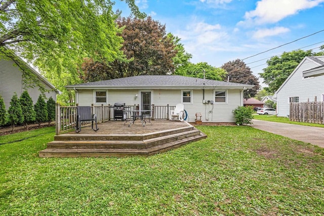 931 W Lindbergh St, Appleton, WI 54914 - rear view of property with a deck