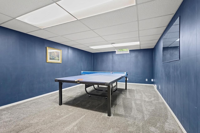 931 W Lindbergh St, Appleton, WI 54914 - recreation room featuring a drop ceiling and carpet