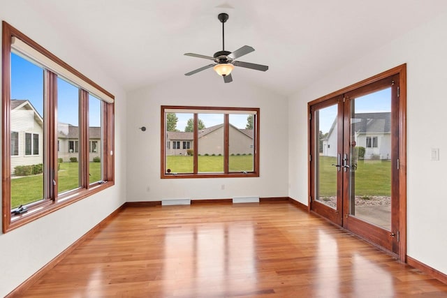 52 Penbrook Cir Unit 47, Appleton, WI 54911 - unfurnished sunroom with french doors, plenty of natural light, and vaulted ceiling