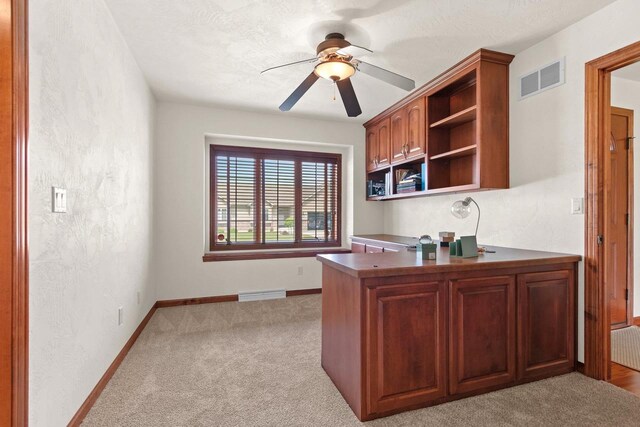 52 Penbrook Cir Unit 47, Appleton, WI 54911 - office area with a ceiling fan and light colored carpet