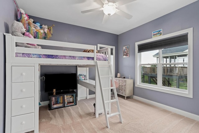 4790 Innovation Dr, Deforest, WI 53532 - carpeted bedroom with baseboards and a ceiling fan