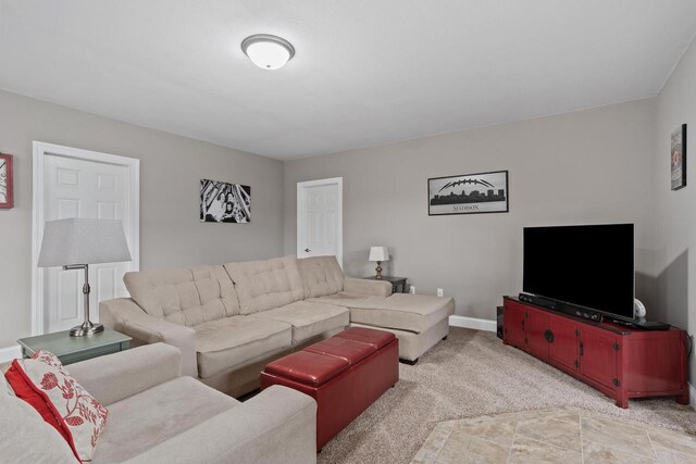 4790 Innovation Dr, Deforest, WI 53532 - living area with baseboards and light carpet