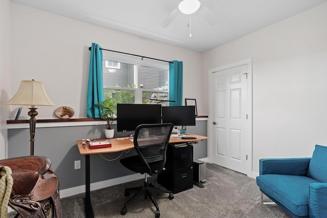 4790 Innovation Dr, Deforest, WI 53532 - carpeted office space with ceiling fan and baseboards