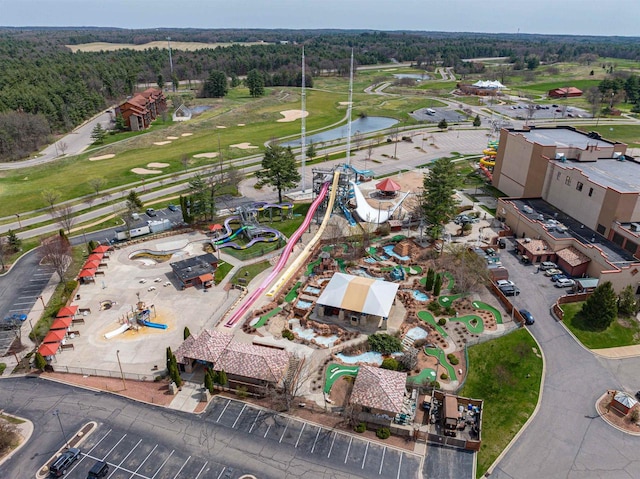 2411 River Rd Unit 2311, Wisconsin Dells, WI 53965 - aerial view of property and surrounding area with a large body of water and a local golf course