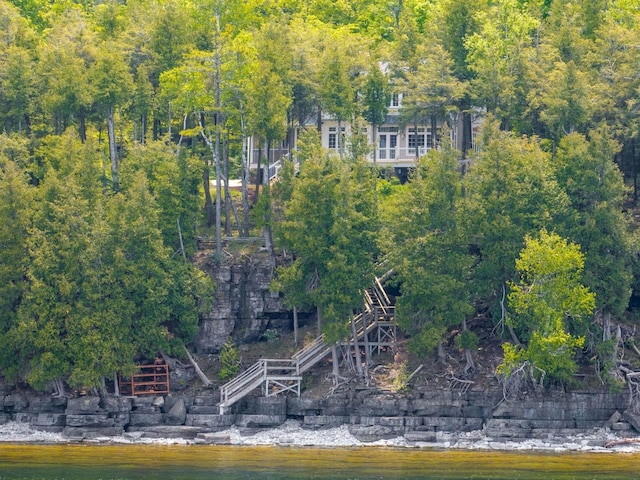 1124 Garrett Bay Rd, Ellison Bay, WI 54210 - aerial view of a large body of water