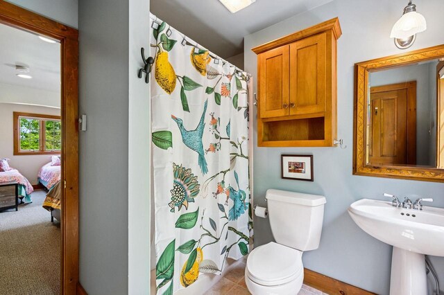 1124 Garrett Bay Rd, Ellison Bay, WI 54210 - bathroom with ensuite bathroom and a shower with curtain