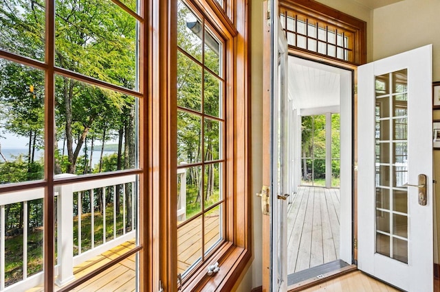 1124 Garrett Bay Rd, Ellison Bay, WI 54210 - doorway to outside featuring a water view