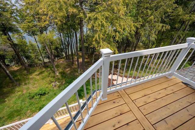 1124 Garrett Bay Rd, Ellison Bay, WI 54210 - view of wooden deck