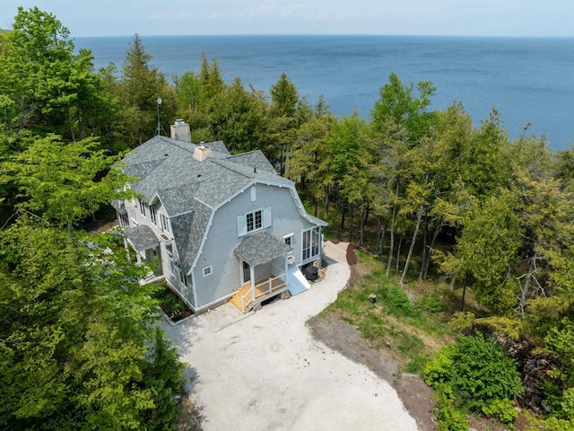 1124 Garrett Bay Rd, Ellison Bay, WI 54210 - view from above of property featuring a large body of water