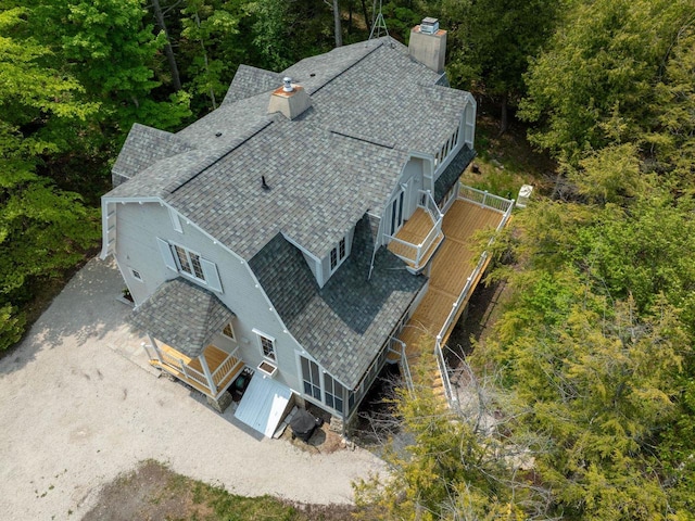 1124 Garrett Bay Rd, Ellison Bay, WI 54210 - view from above of property featuring a forest