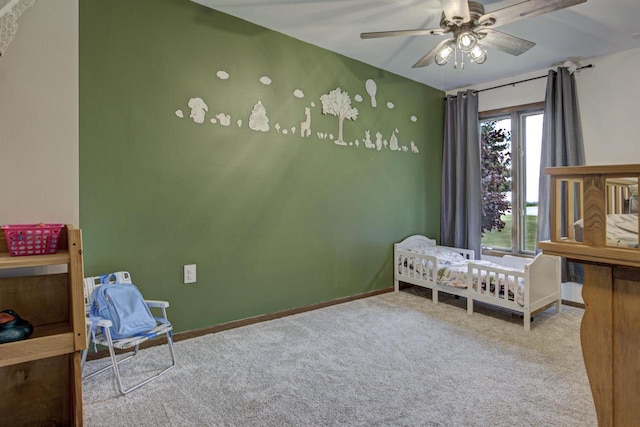 N9695 Willard Rd, Berlin, WI 54923 - bedroom with carpet and a ceiling fan