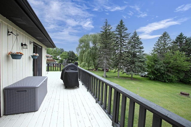 N9695 Willard Rd, Berlin, WI 54923 - deck with a lawn and area for grilling