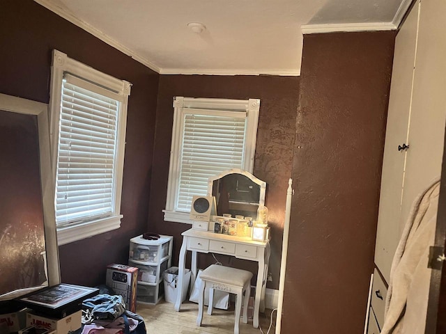 152 Hoyt St, Fond Du Lac, WI 54935 - miscellaneous room featuring wood finished floors and crown molding