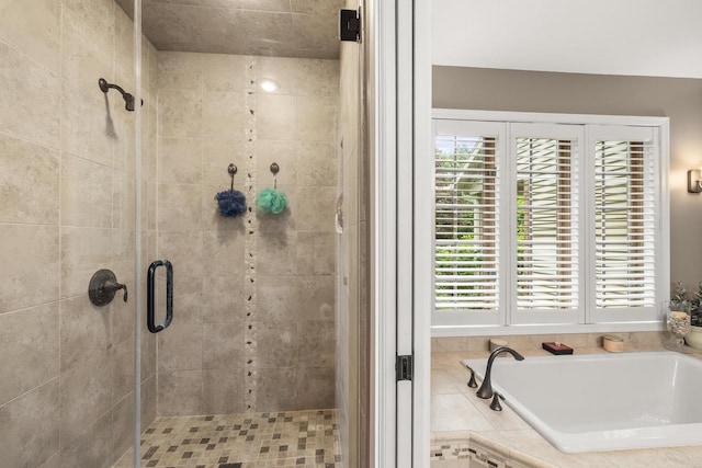 2621 Russet Dr, Plover, WI 54467 - full bathroom featuring a shower stall and a garden tub