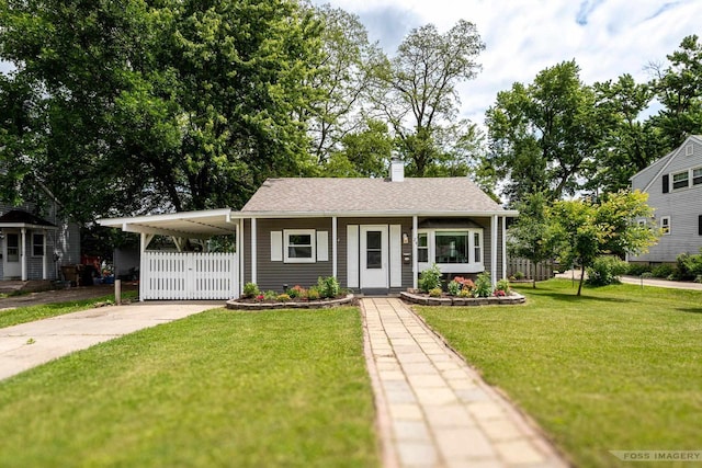 29 S Midvale Blvd, Madison, WI 53705 - view of front of property featuring driveway, a chimney, and a carport