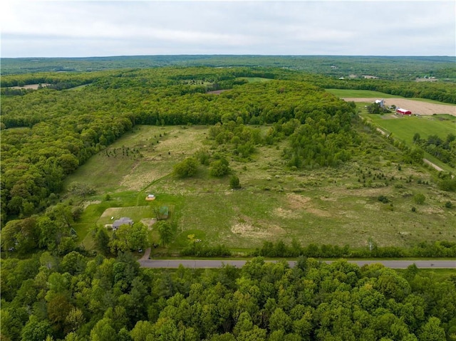 2329 Sand Rd, Shell Lake, WI 54871 - overview of rural landscape with a heavily wooded area