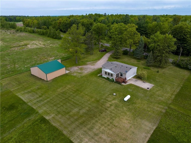 2329 Sand Rd, Shell Lake, WI 54871 - aerial view of property and surrounding area with a forest