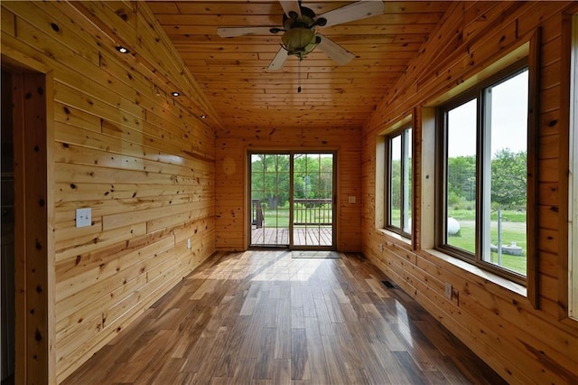 2329 Sand Rd, Shell Lake, WI 54871 - unfurnished sunroom with vaulted ceiling