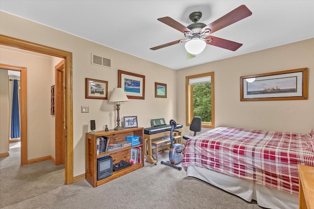 110 Chestnut Way, North Prairie, WI 53153 - bedroom featuring carpet and a ceiling fan