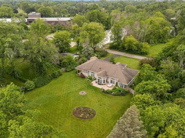 3864 Candlish Harbor Ln, Oshkosh, WI 54902 - view from above of property with a heavily wooded area