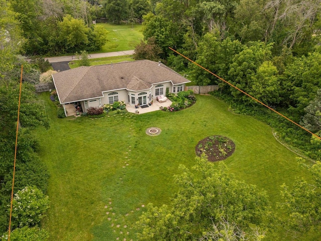 3864 Candlish Harbor Ln, Oshkosh, WI 54902 - view from above of property with a heavily wooded area
