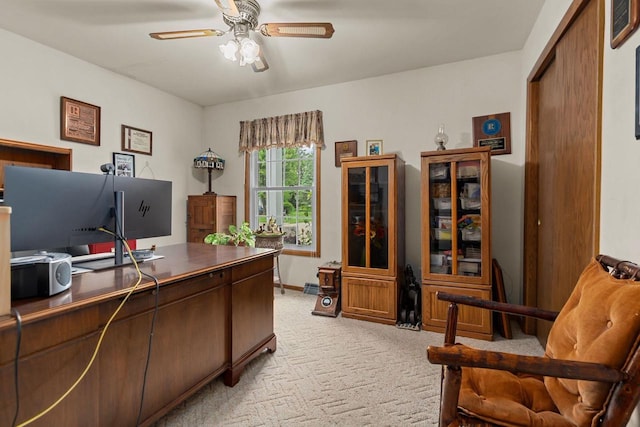 805 N Canterbury Dr, Appleton, WI 54915 - office space with light carpet and a ceiling fan