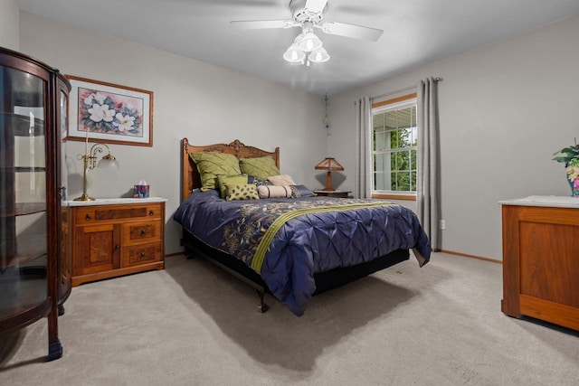 805 N Canterbury Dr, Appleton, WI 54915 - bedroom with light colored carpet and a ceiling fan