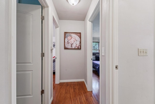1434 Alcan Dr, Menasha, WI 54952 - hallway with wood finished floors and baseboards
