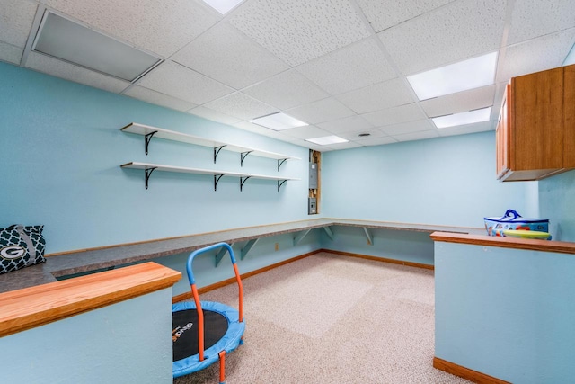 1434 Alcan Dr, Menasha, WI 54952 - unfurnished office featuring carpet flooring and a paneled ceiling